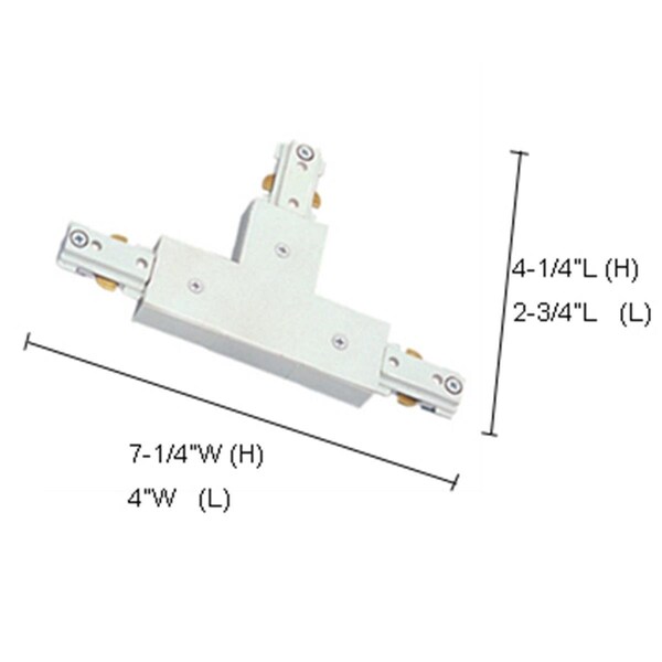 Jesco Lighting T-Connector with Powerfeed, White JE308092 - main